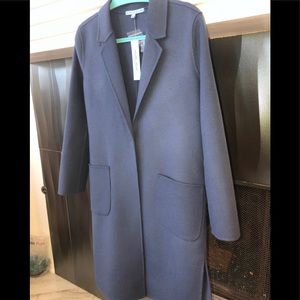 ANTONIO MELANI ELEGANT BLUE 💯% WOOL COAT NWT